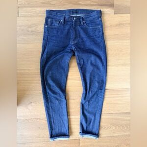 Uniqlo Selvedge Denim Blue Jeans 29x29 Kaihara Slim Straight